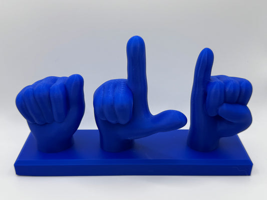 Personalized ASL Fingerspelling Name Sign – 3D Printed Display